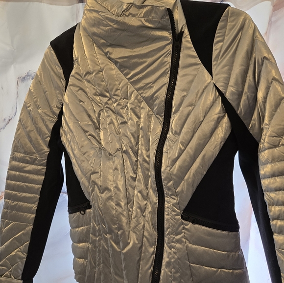 Silver metallic Blanc Noir jacket/ coat - Picture 7 of 9